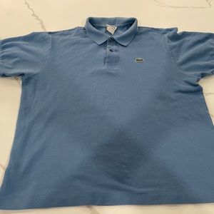 Classic Lacoste baby blue polo collared shirt